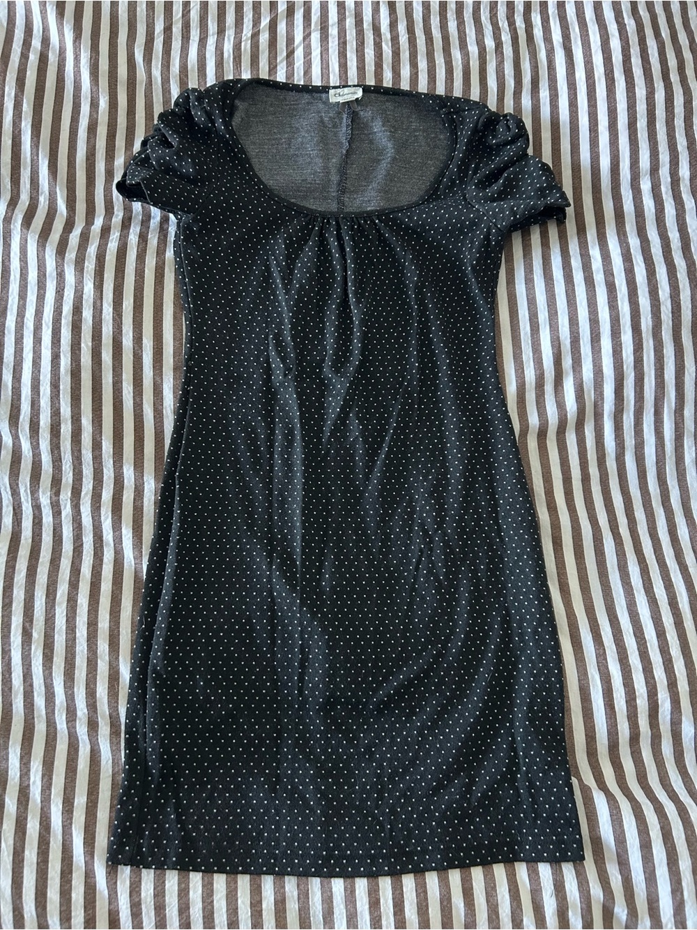 Black Polka Dot Mini Dress